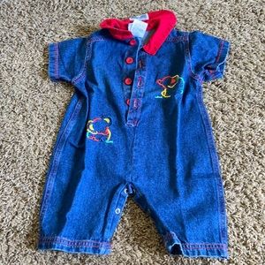 6 month denim jumper